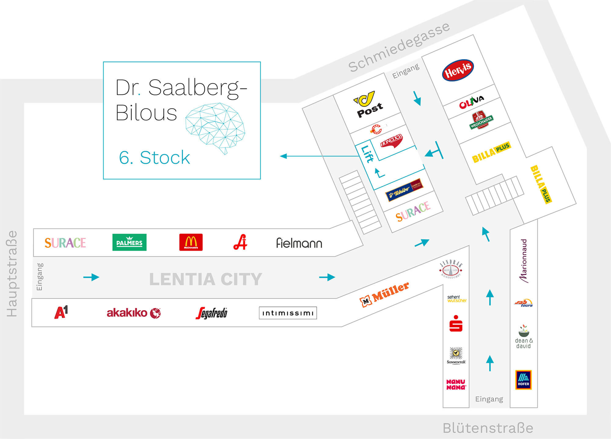 Lageplan Dr. Saalberg-Bilous